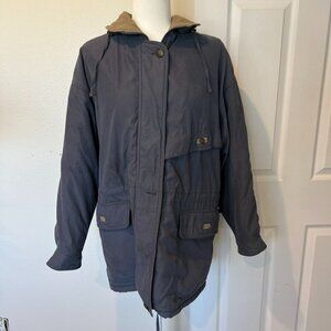 Vintage Larry Levine Puffer Fisherman Navy Jacket Size Small